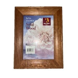Picture Frame 5x7" Hickory Solid Wood Decorel Vintage 2002